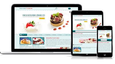 thiết kế web mẫu tiệm bánh #00033