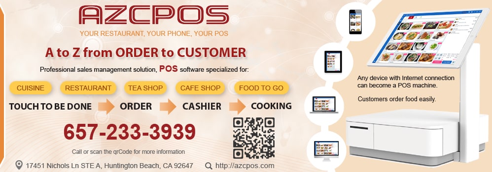 AZCPOS - management solution cuisine-restaurant-cafe shop - tea shop - food to go
